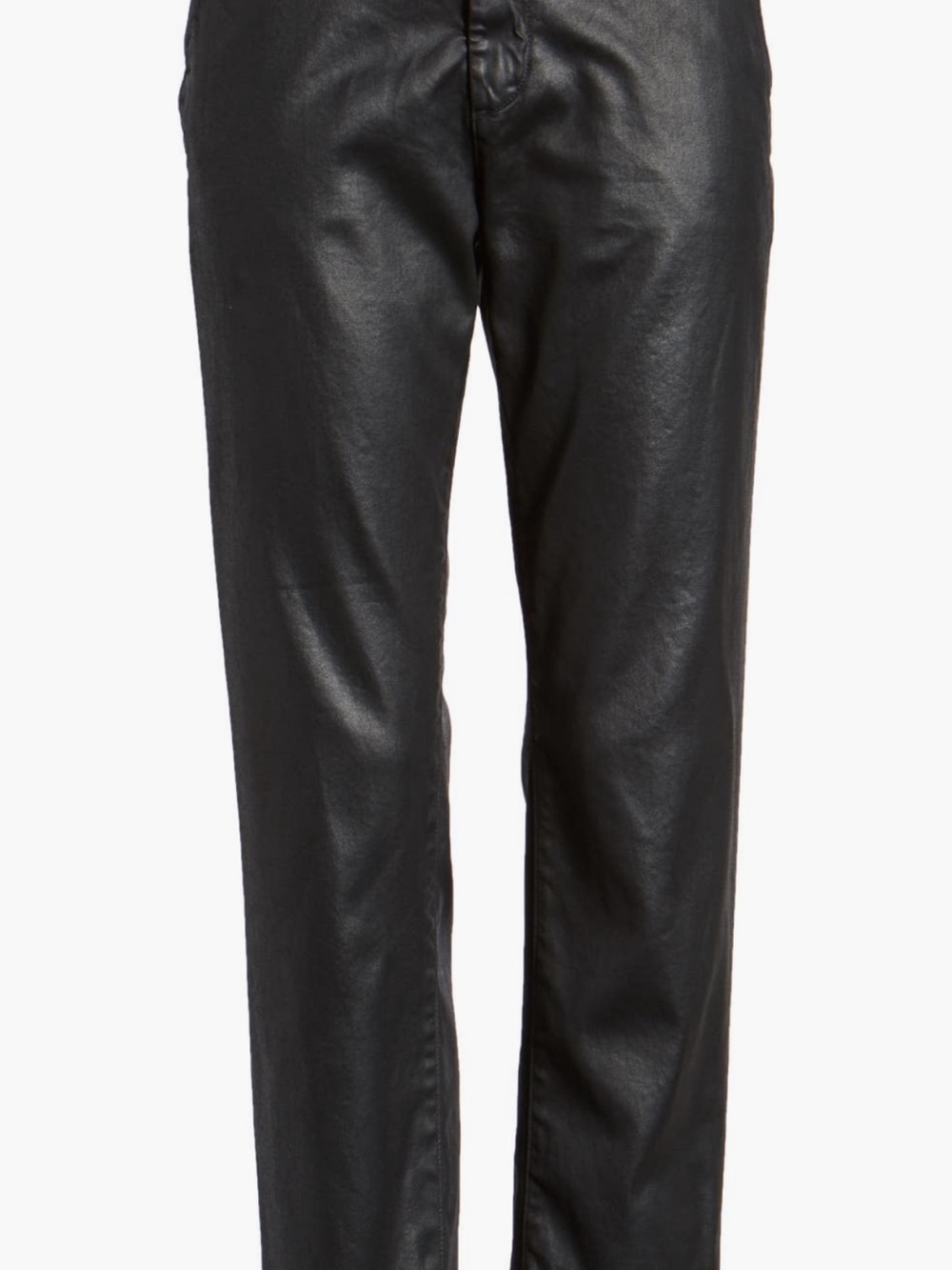 NWT AG Adriano Goldschmied Caden dropped Black Coated Straight-Leg Pants